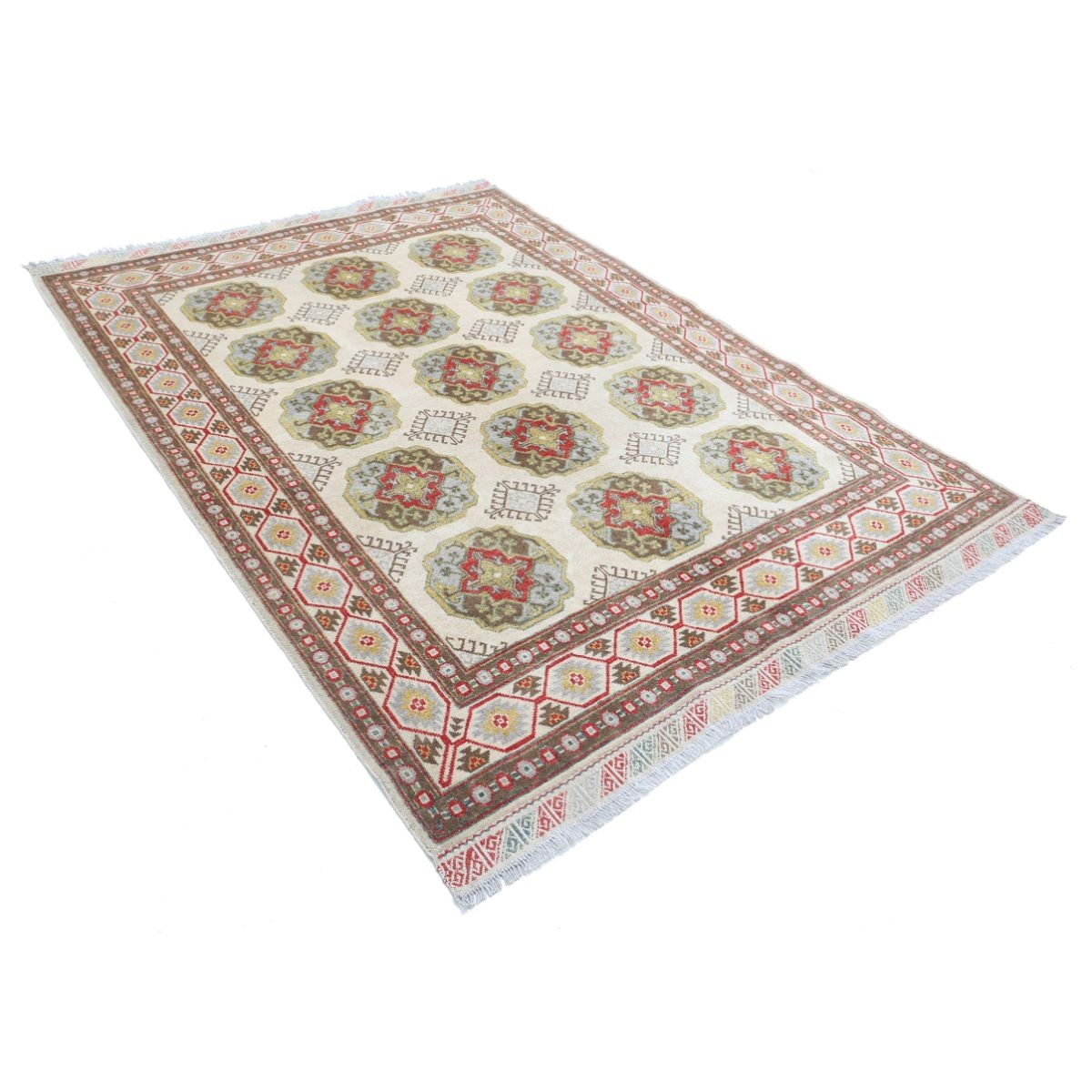 Revival 6x8 Handmade Double Knotted Washable Wool Rug - Colorful