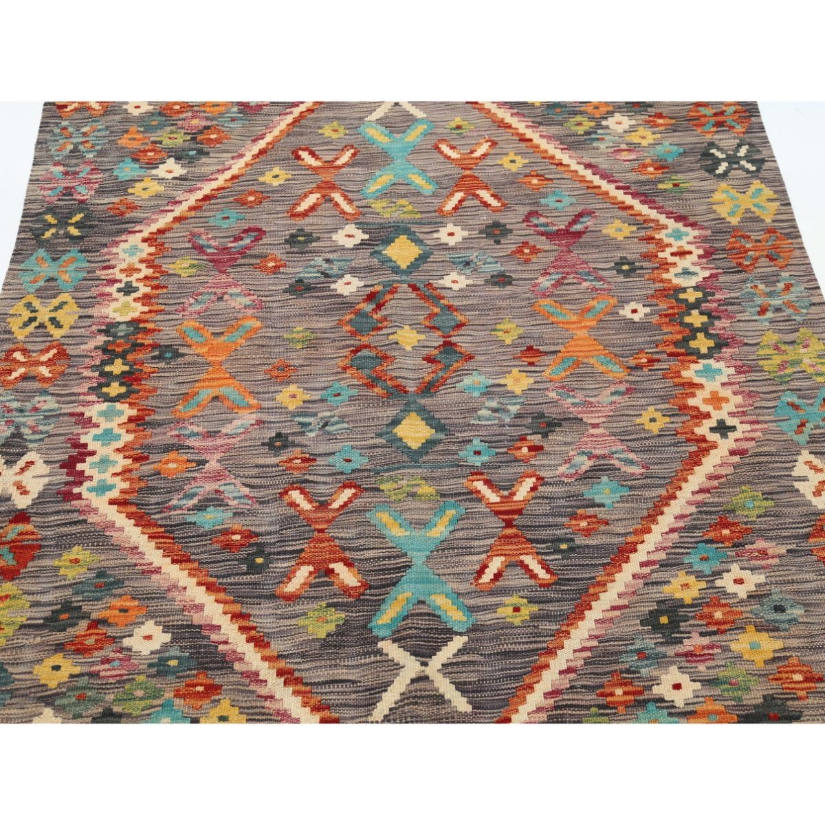 Maimana 4x6 Hand Woven Washable Wool Rug - Colorful