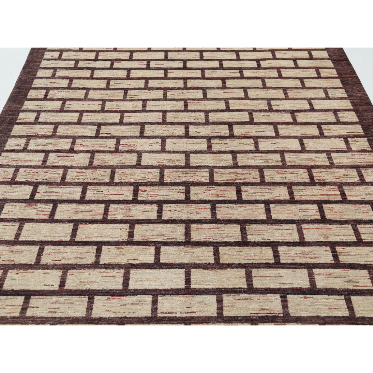 Modcar 7x10 Handmade Double Knotted Washable Wool Rug - Colorful