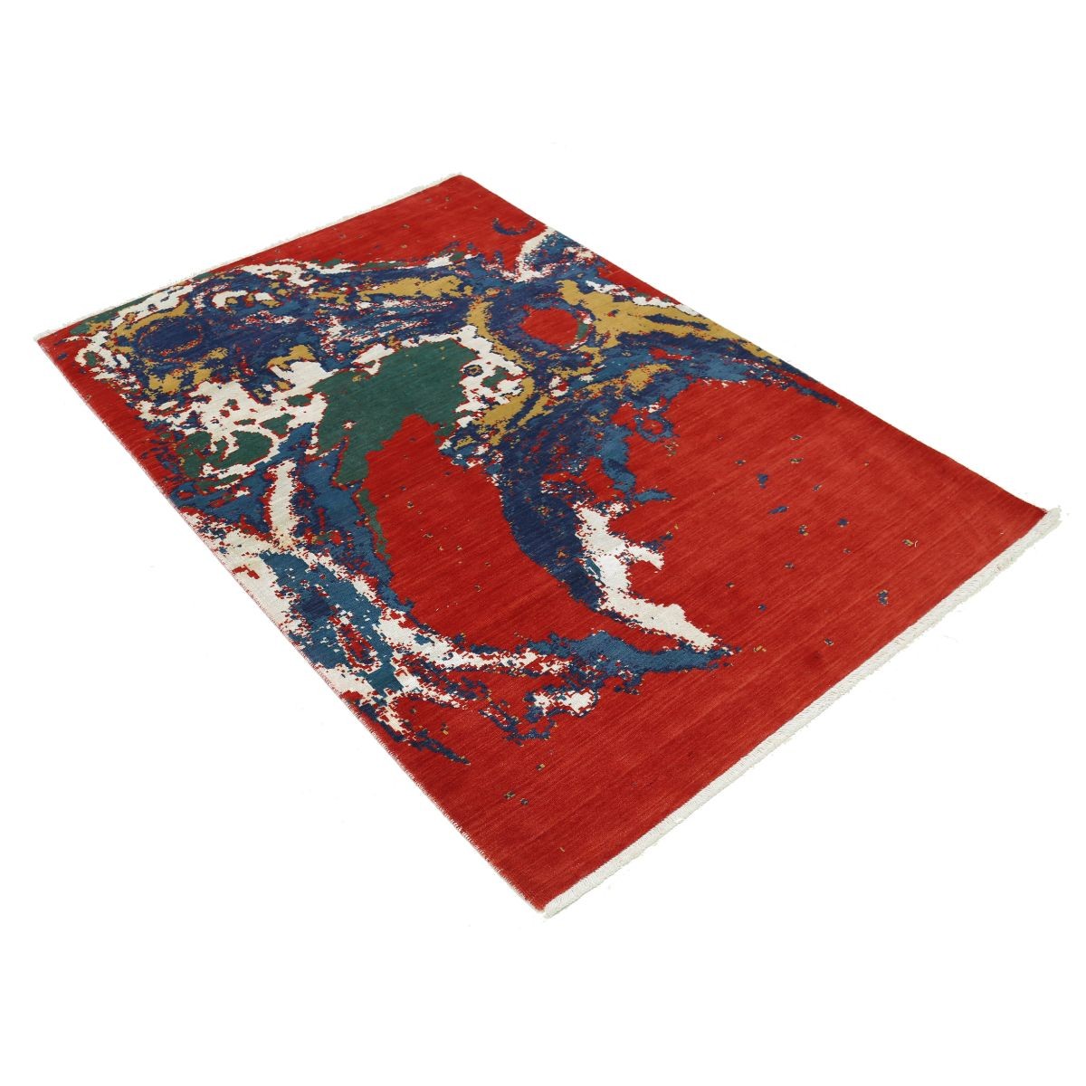 Dhanak 4x6 Powered-Loomed Washable Wool Rug - Colorful