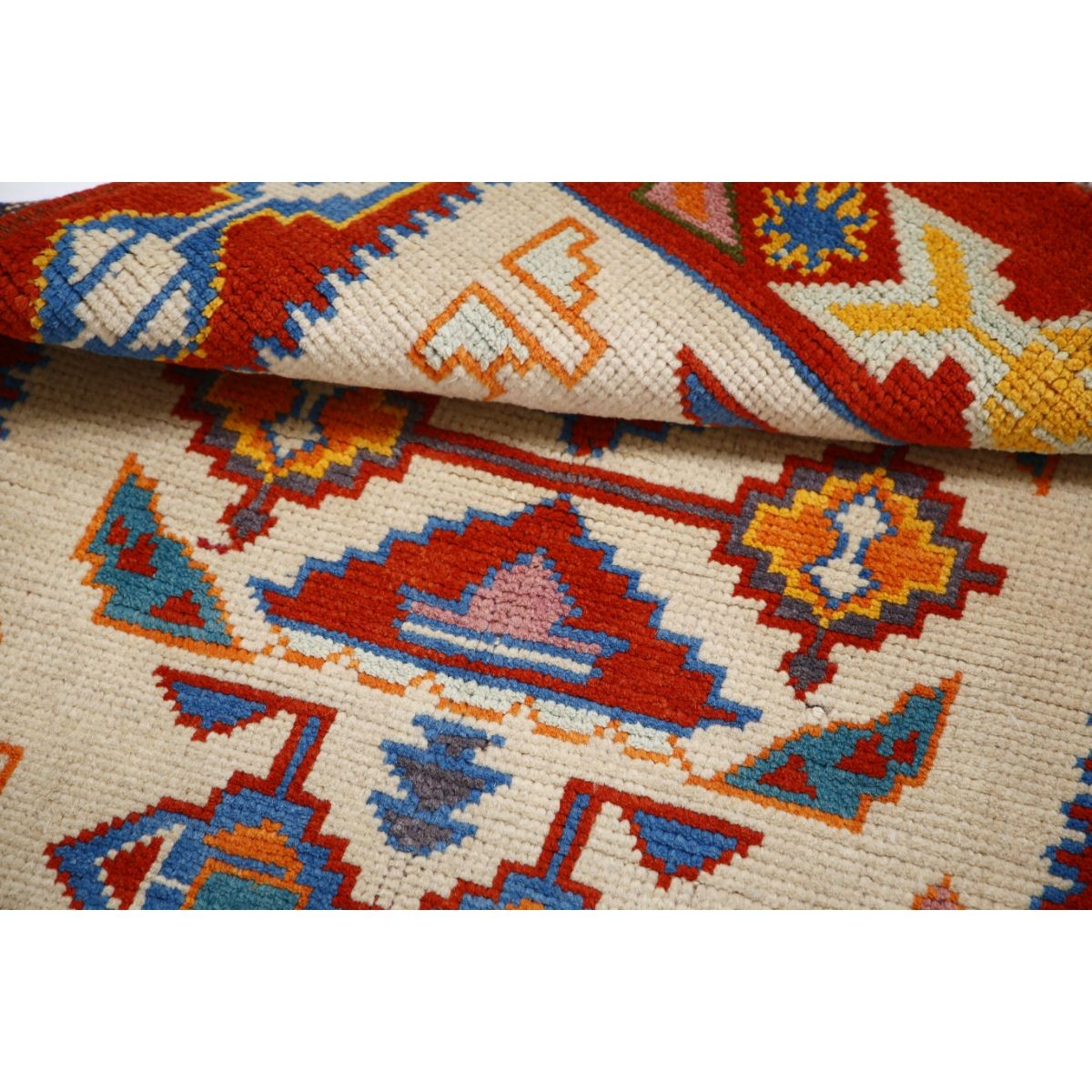 Revival 3x4 Handmade Double Knotted Washable Wool Rug - Colorful