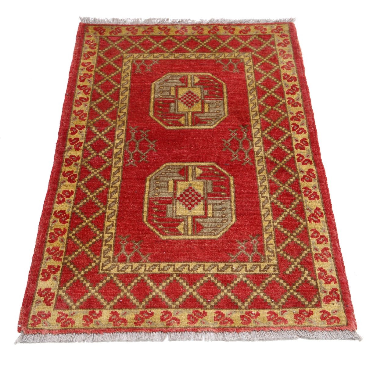 Revival 3x4 Handmade Double Knotted Washable Wool Rug - Colorful