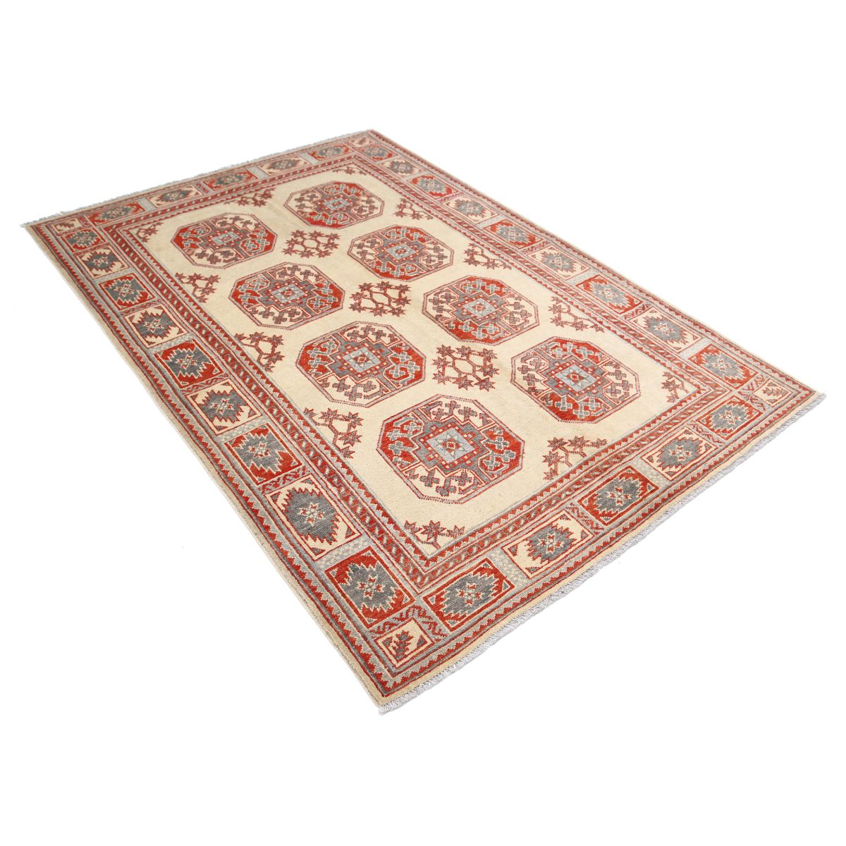 Revival 5x7 Handmade Double Knotted Washable Wool Rug - Colorful