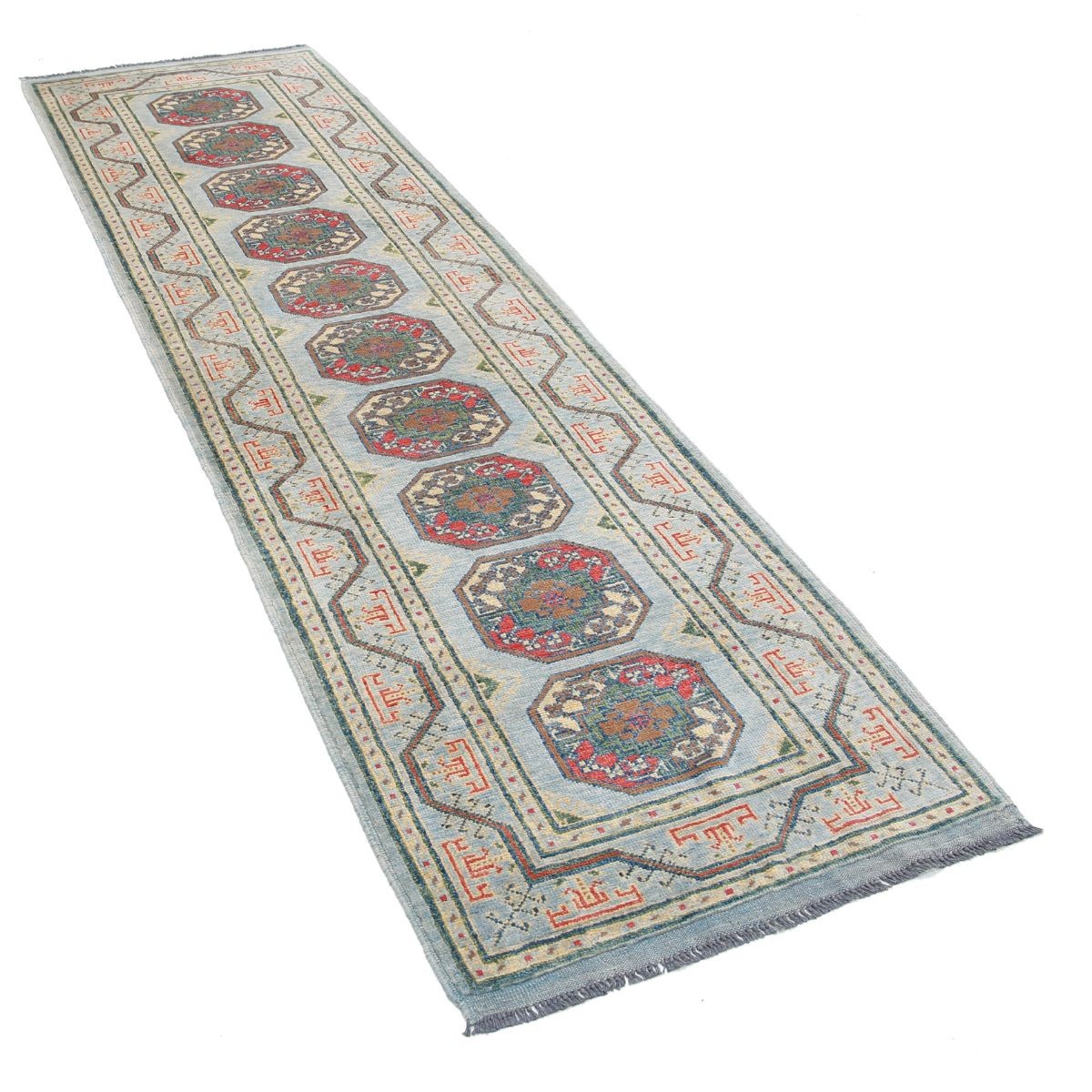 Revival 3x10 Handmade Double Knotted Washable Wool Runner - Colorful