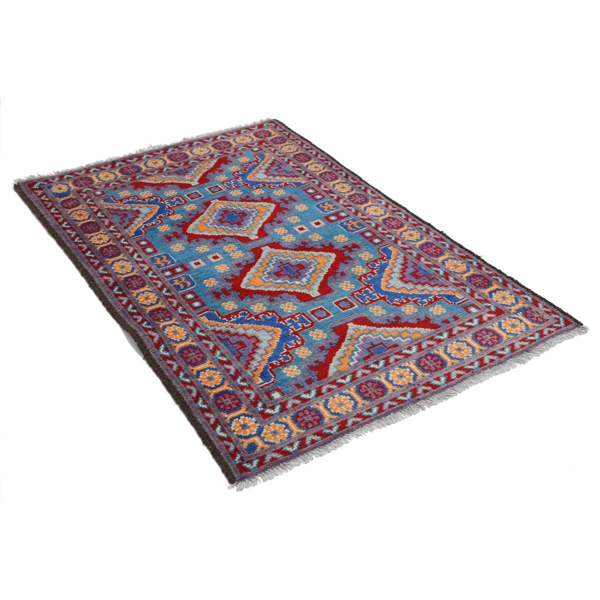 Revival 3x5 Handmade Double Knotted Washable Wool Rug - Colorful