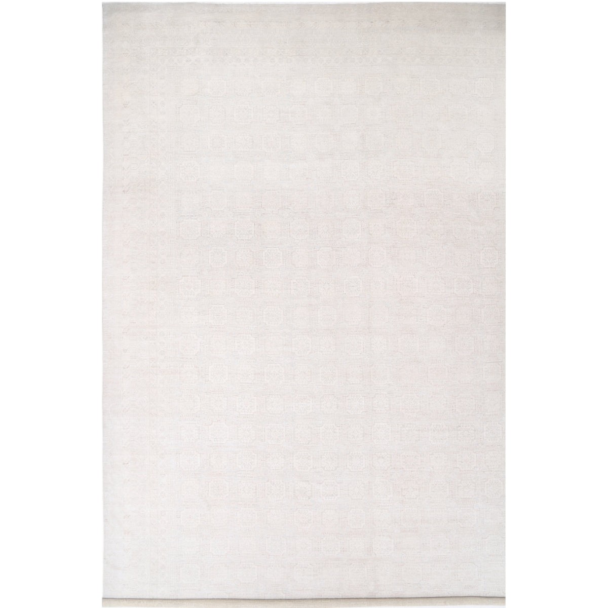 Khotan 17x24 Handmade Double Knotted Washable Wool Rug - Soft Hues