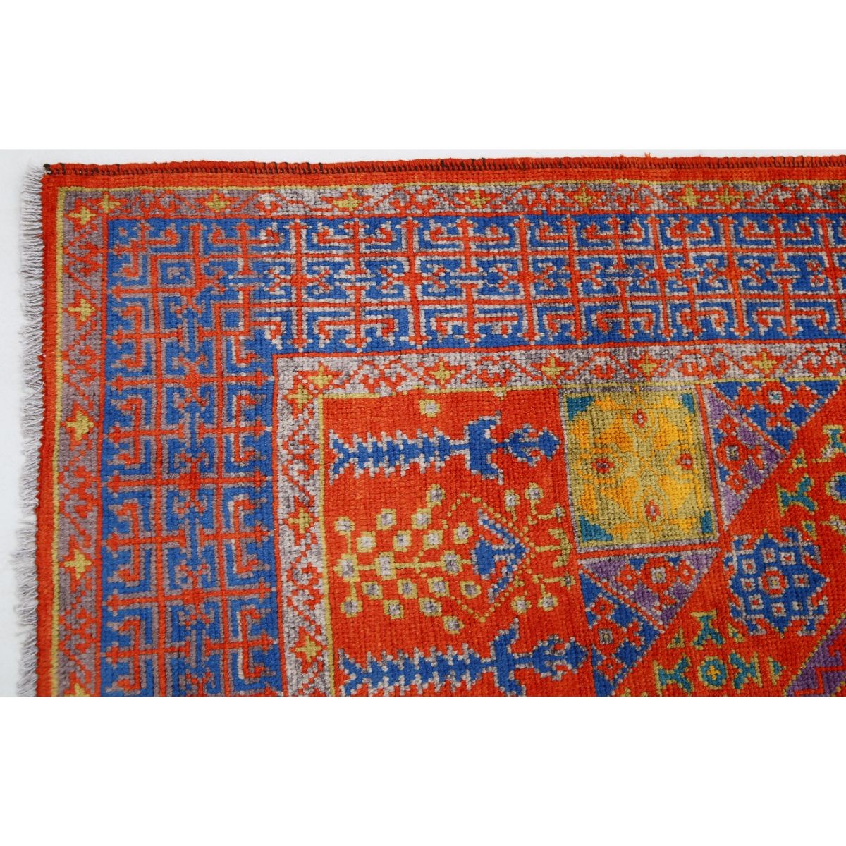 Revival 5x6 Handmade Double Knotted Washable Wool Rug - Colorful