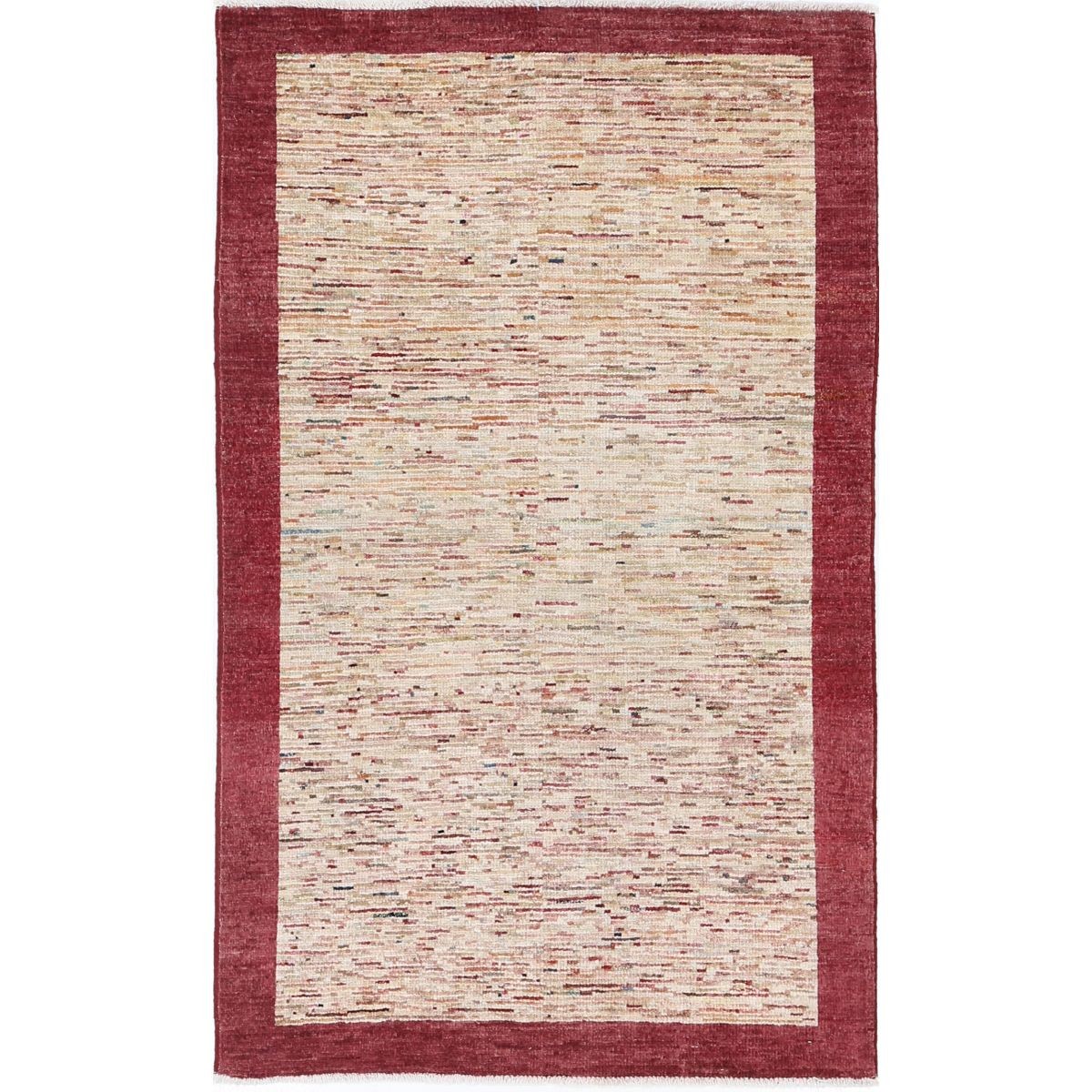 Modcar 3x5 Handmade Double Knotted Washable Wool Rug - Colorful