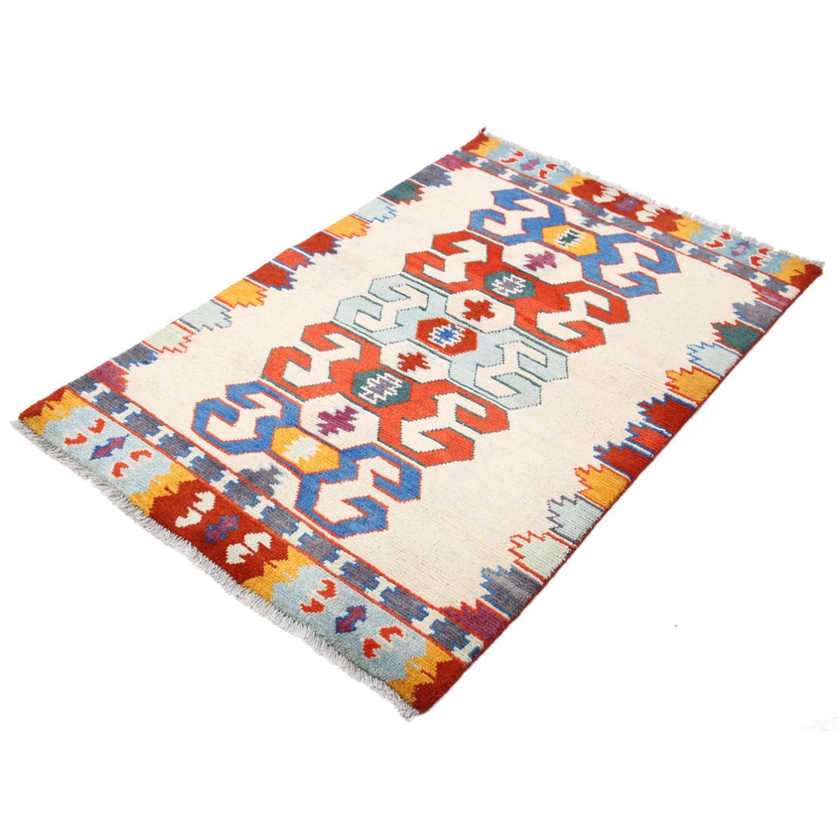 Revival 3x5 Handmade Double Knotted Washable Wool Rug - Colorful