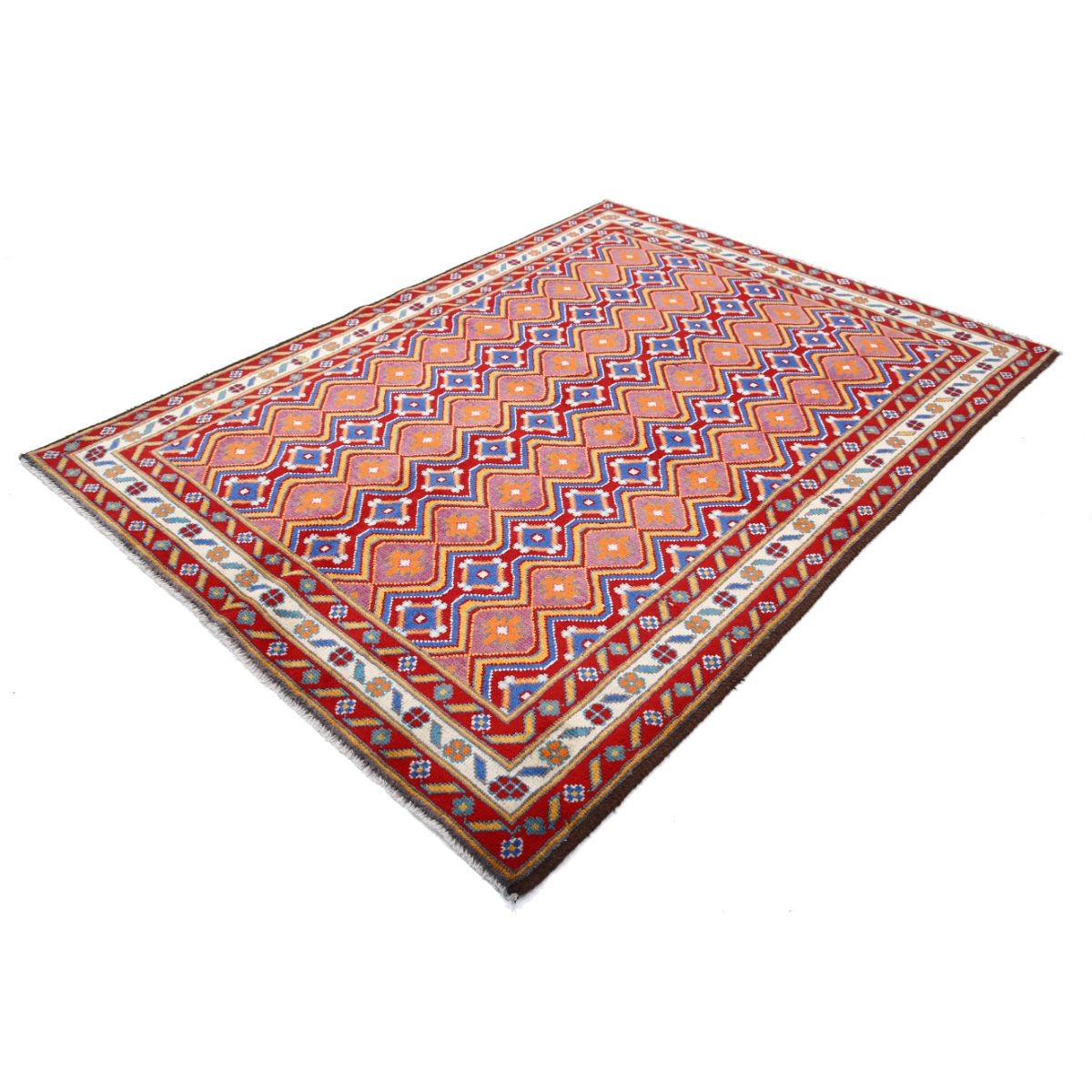 Revival 6x8 Handmade Double Knotted Washable Wool Rug - Colorful