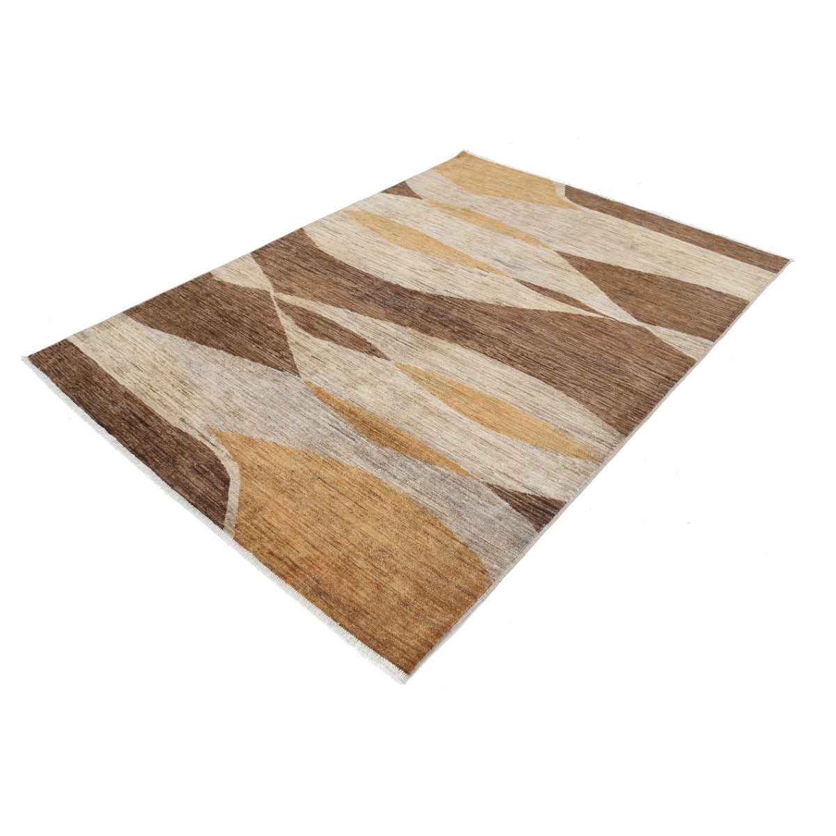 Modcar 6x8 Handmade Double Knotted Washable Wool Rug - Colorful