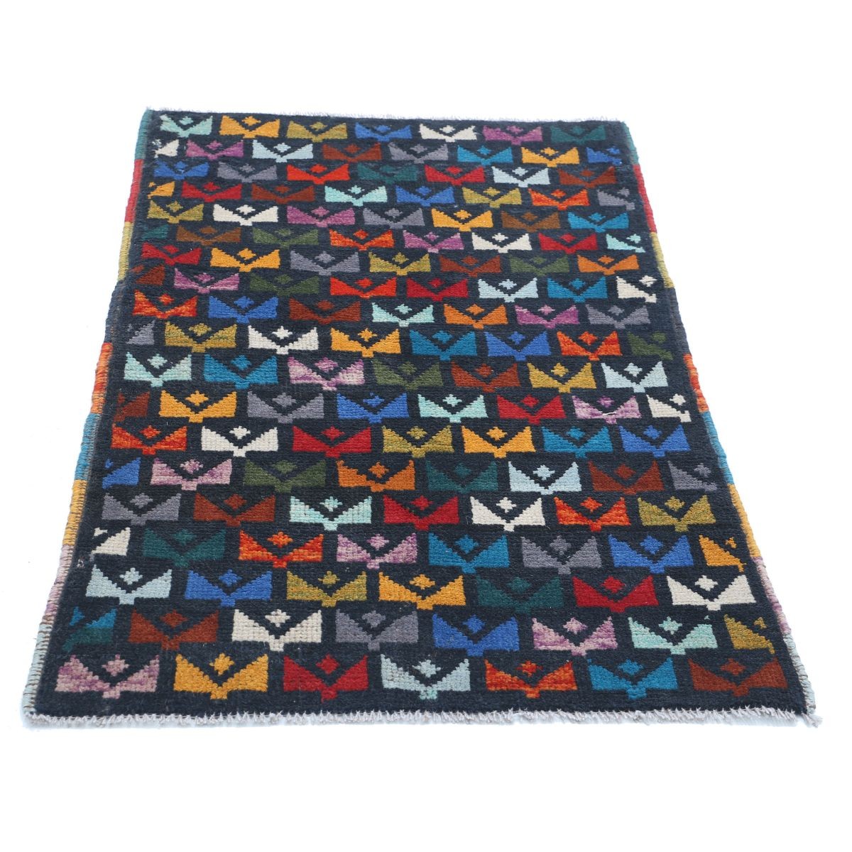 Revival 3x4 Handmade Double Knotted Washable Wool Rug - Colorful