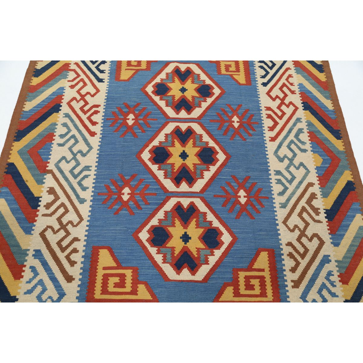 Kafkaas 5x7 Hand Woven Washable Wool Rug - Colorful