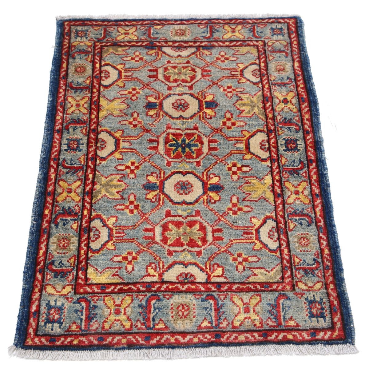 Revival 2x3 Handmade Double Knotted Washable Wool Rug - Colorful