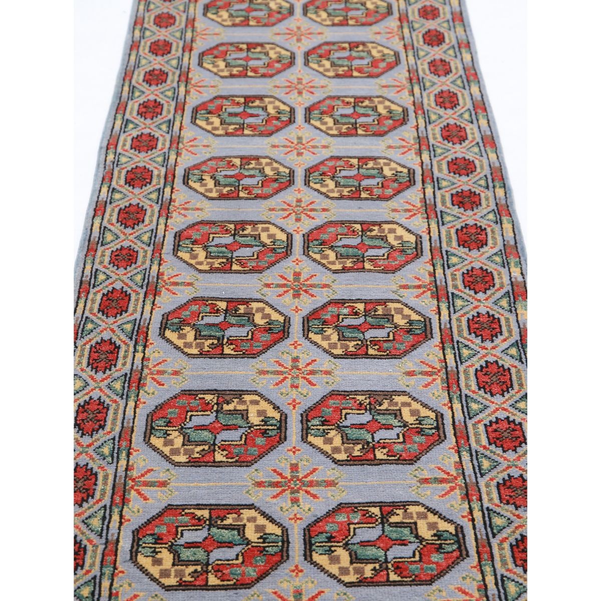 Revival 2x11 Handmade Double Knotted Washable Wool Runner - Colorful