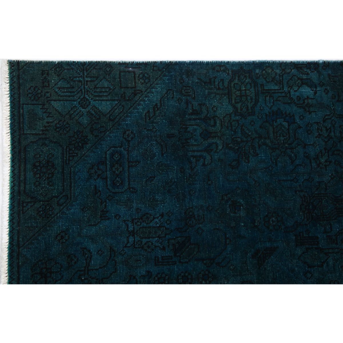 Overdye 3x7 Handmade Double Knotted Washable Wool Rug - Monochormatic