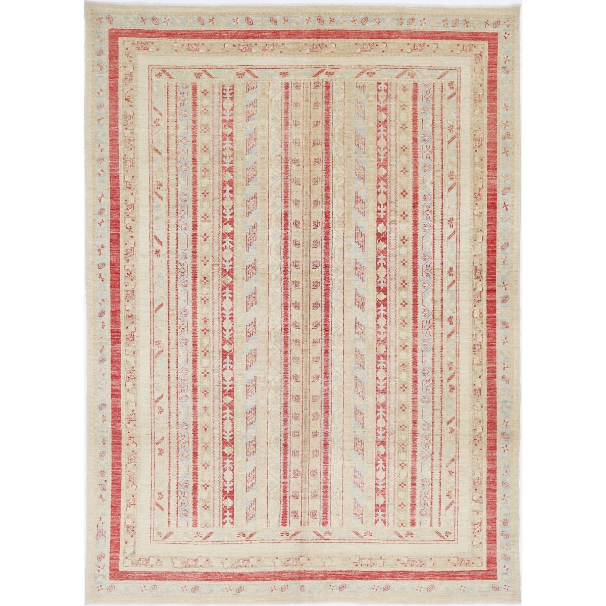 Shaal 6x8 Handmade Double Knotted Washable Wool Rug - Colorful