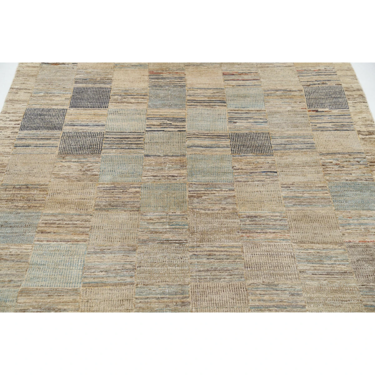 Modcar 5x6 Handmade Double Knotted Washable Wool Rug - Colorful