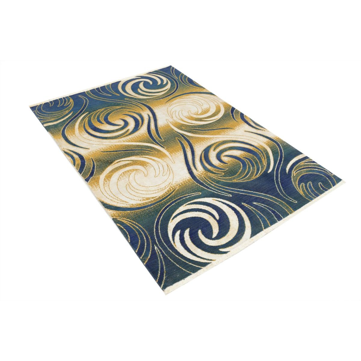 Dhanak 4x6 Machine-Made Washable Wool Rug - Colorful