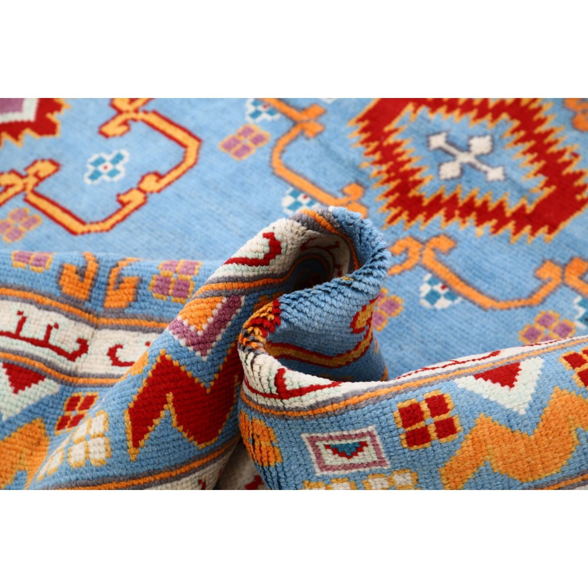 Revival 6x8 Handmade Double Knotted Washable Wool Rug - Colorful