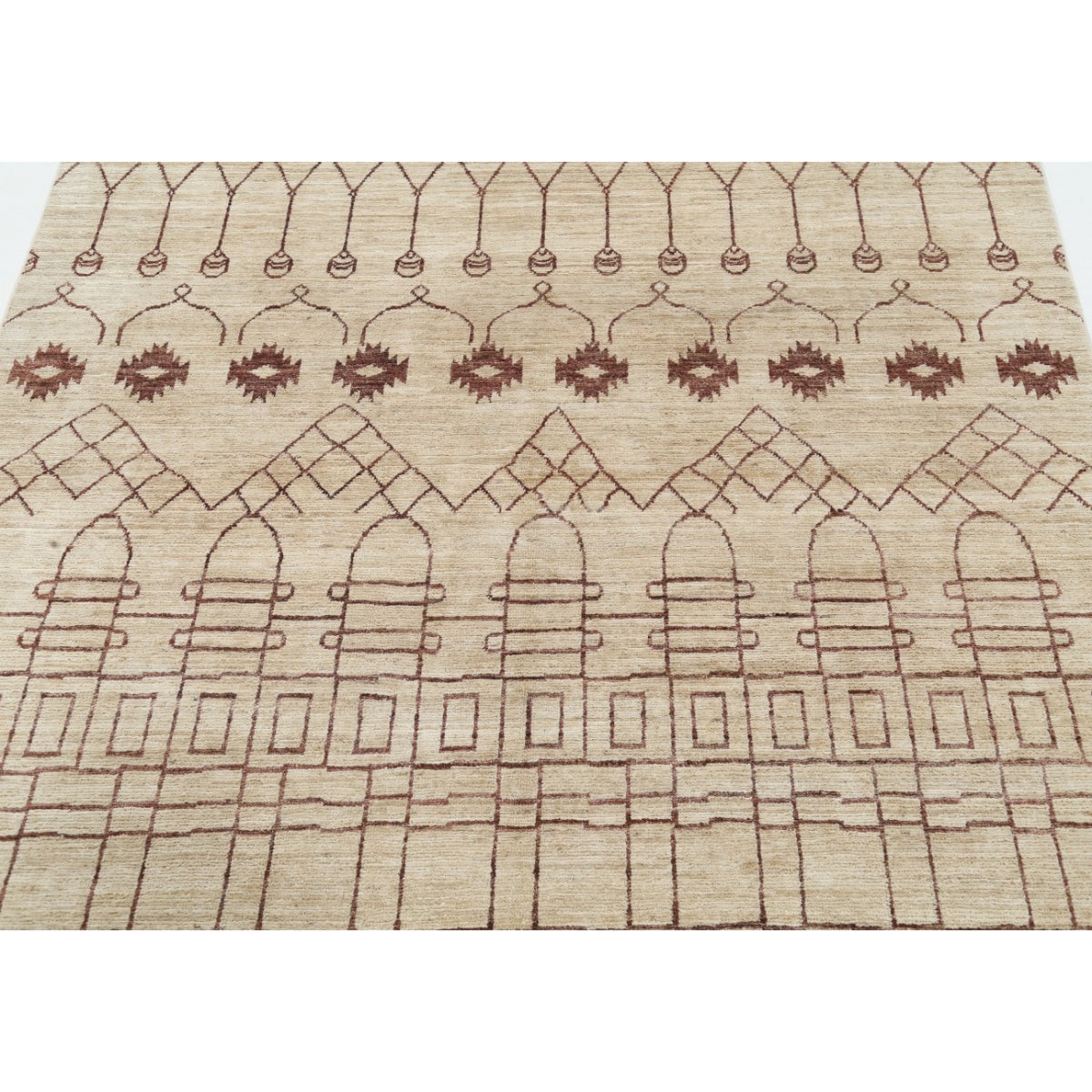 Modcar 5x7 Handmade Double Knotted Washable Wool Rug - Colorful