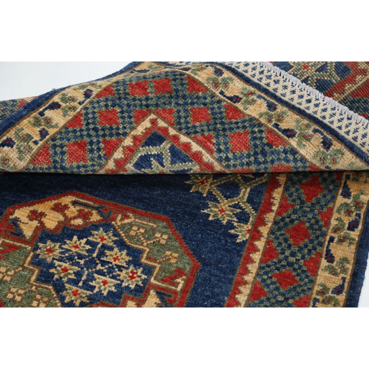Revival 3x4 Handmade Double Knotted Washable Wool Rug - Colorful