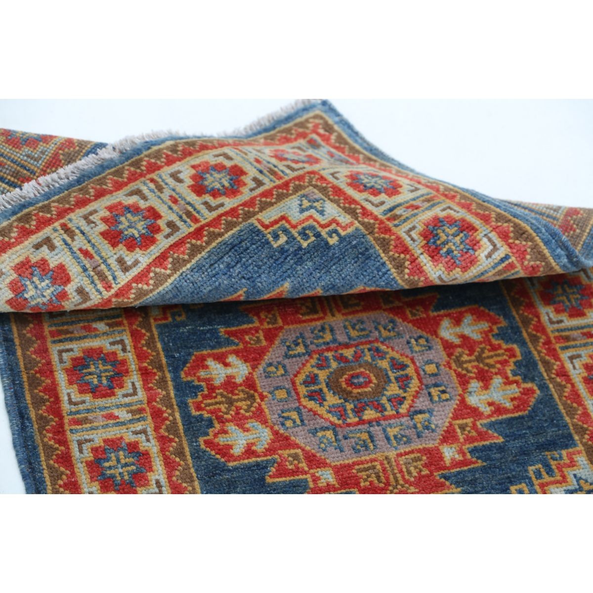 Revival 2x3 Handmade Double Knotted Washable Wool Rug - Colorful