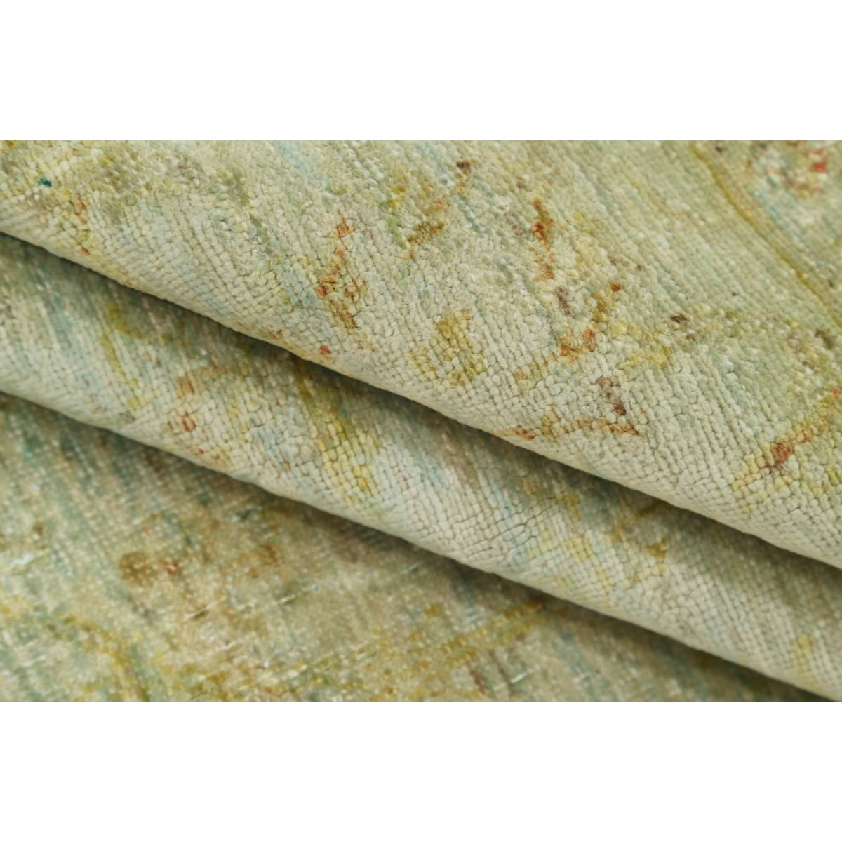 Overdye 5x6 Handmade Double Knotted Washable Wool Rug - Monochormatic