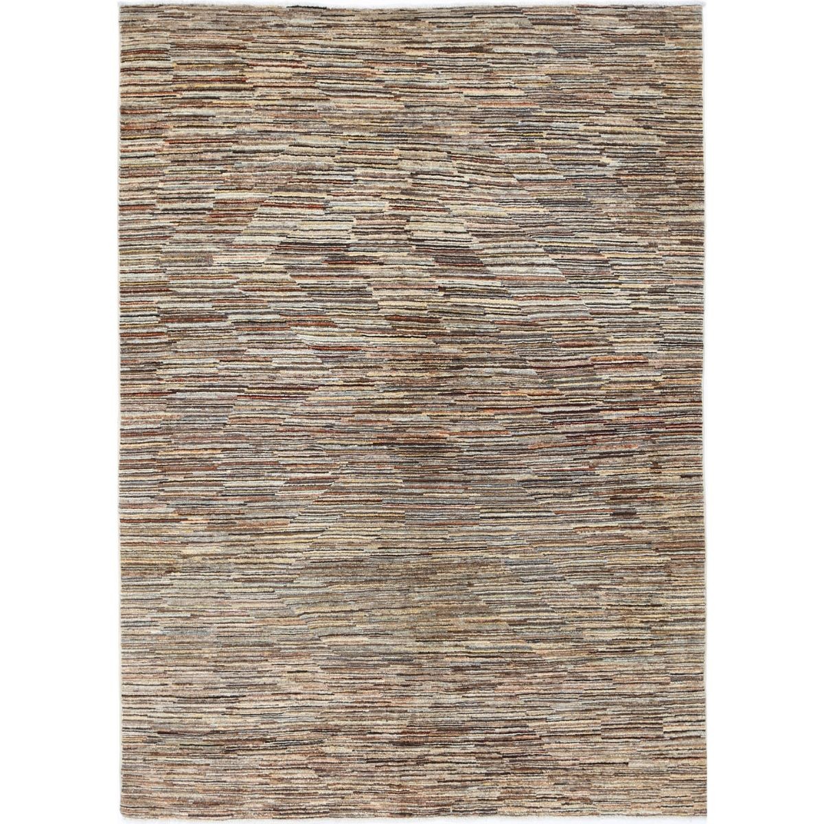 Modcar 5x7 Handmade Double Knotted Washable Wool Rug - Colorful