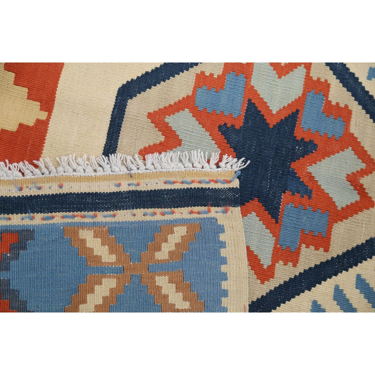 Kafkaas 5x7 Hand Woven Washable Wool Rug - Colorful