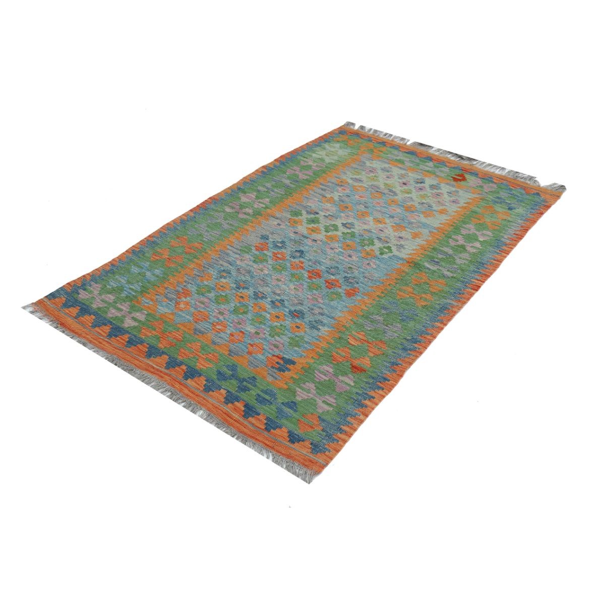 Maimana 4x6 Hand Woven Washable Wool Rug - Colorful