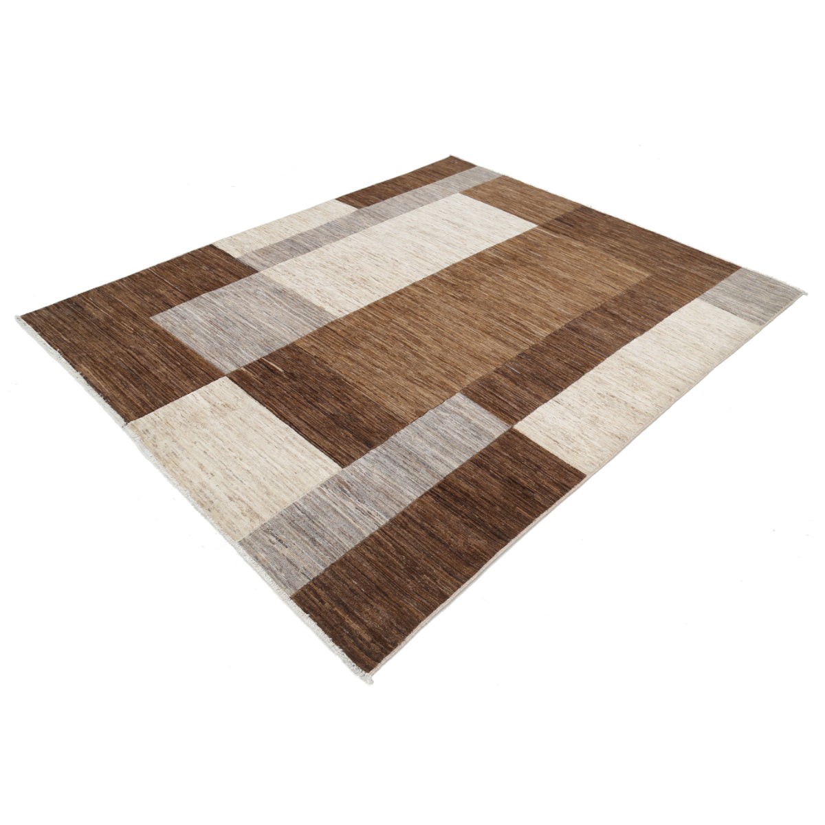 Modcar 7x8 Handmade Double Knotted Washable Wool Rug - Colorful