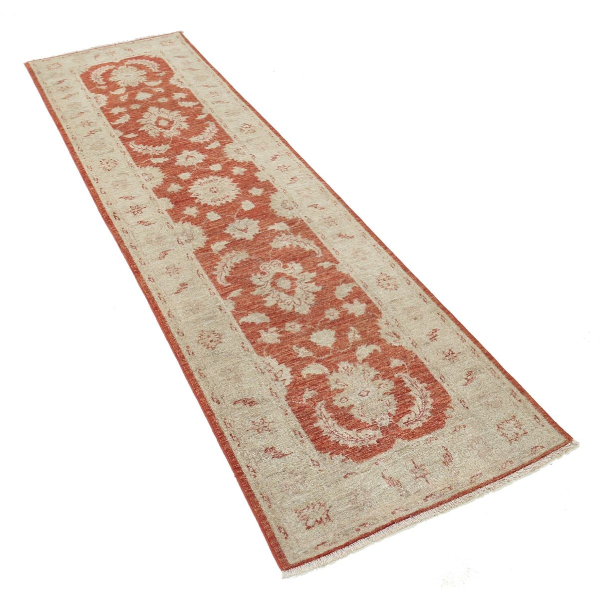 Ziegler 2x8 Handmade Double Knotted Washable Wool Runner - Colorful
