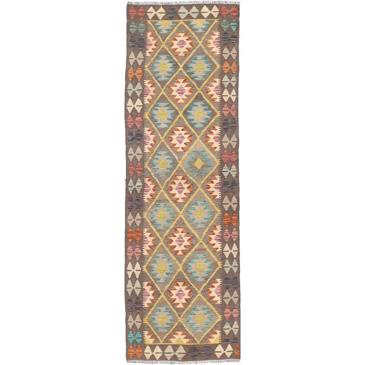 Maimana 3x9 Hand Woven Washable Wool Runner - Colorful