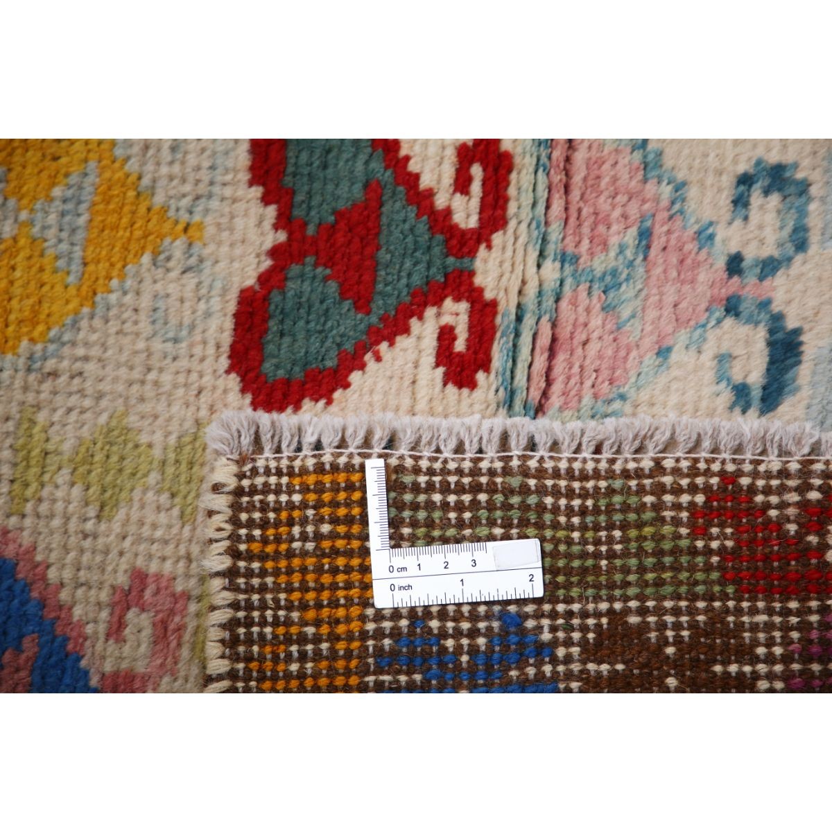 Revival 3x4 Handmade Double Knotted Washable Wool Rug - Colorful