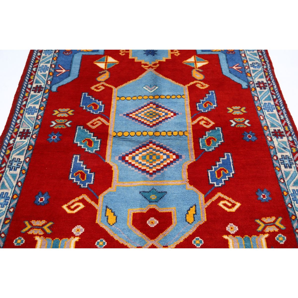 Revival 5x7 Handmade Double Knotted Washable Wool Rug - Colorful