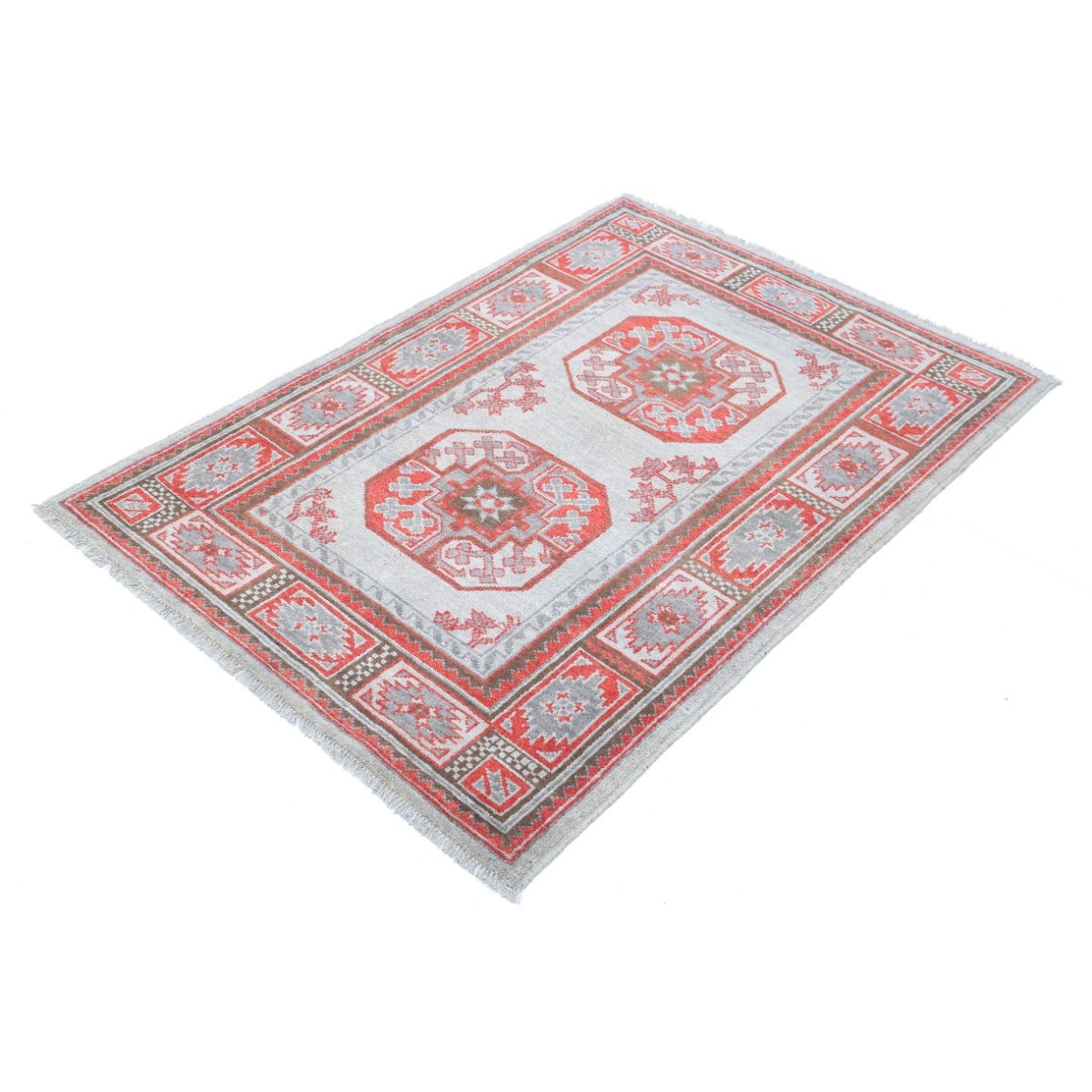 Revival 3x5 Handmade Double Knotted Washable Wool Rug - Colorful