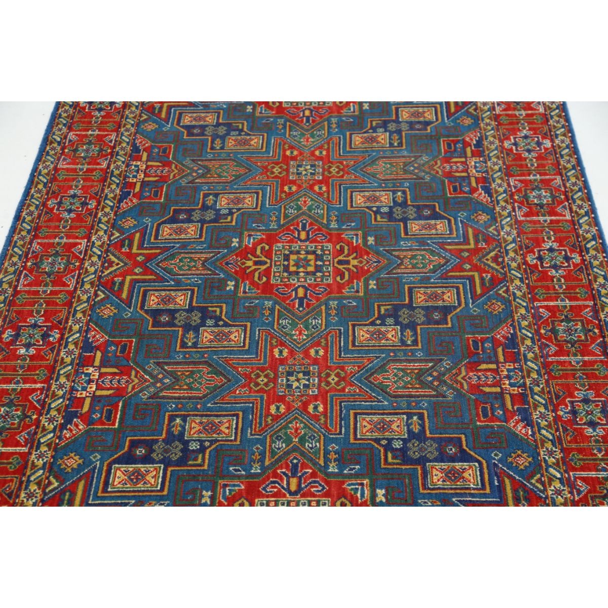 Gulshan-3'10" 4x6 Machine-Made Washable Wool Rug - Colorful
