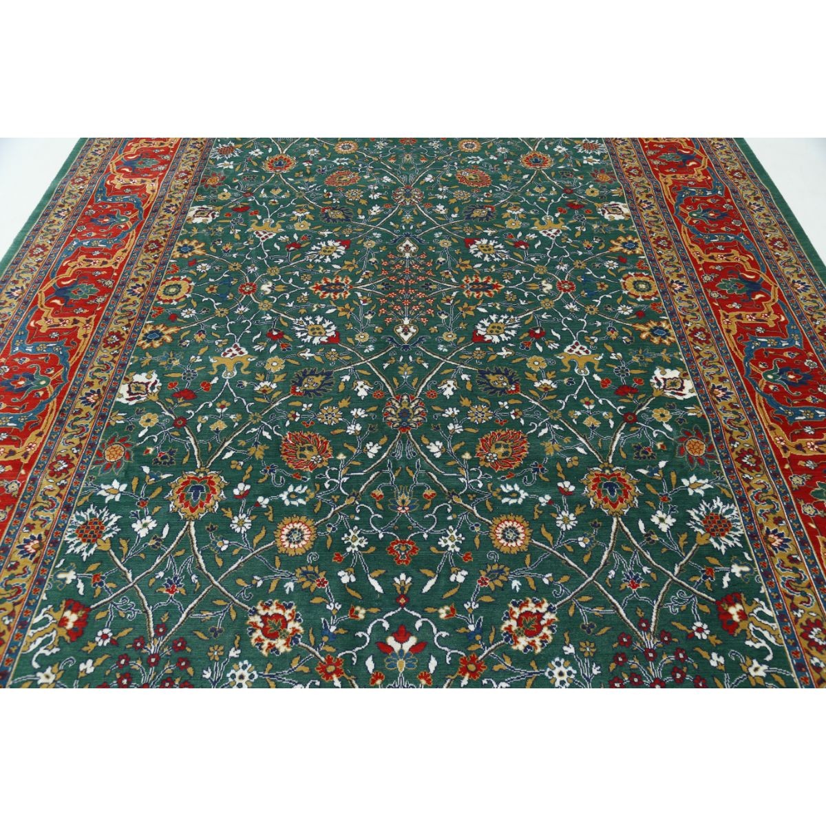 Gulshan-8'10" 9x12 Powered-Loomed Washable Wool Rug - Colorful
