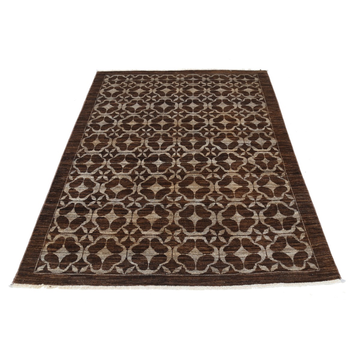 Modcar 5x6 Handmade Double Knotted Washable Wool Rug - Colorful