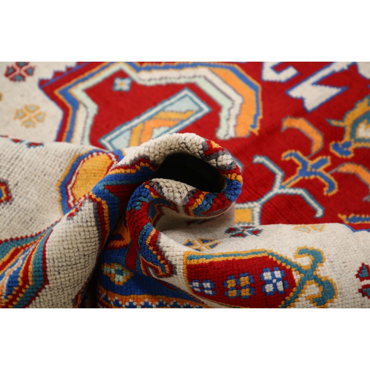Revival 5x6 Handmade Double Knotted Washable Wool Rug - Colorful