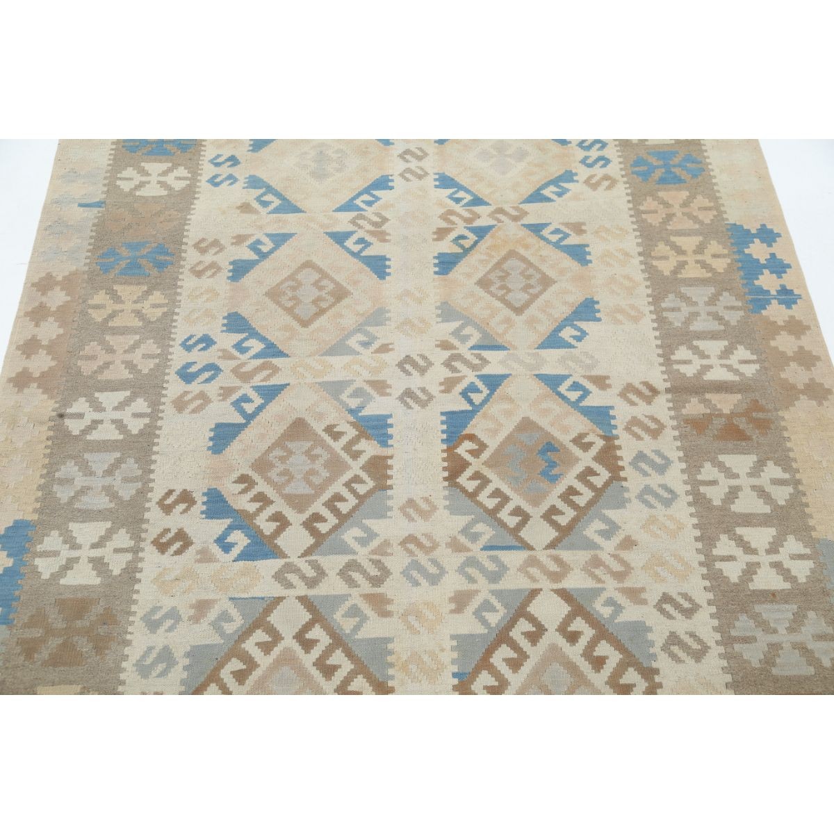 Kafkaas 5x7 Hand Woven Washable Wool Rug - Soft Hues