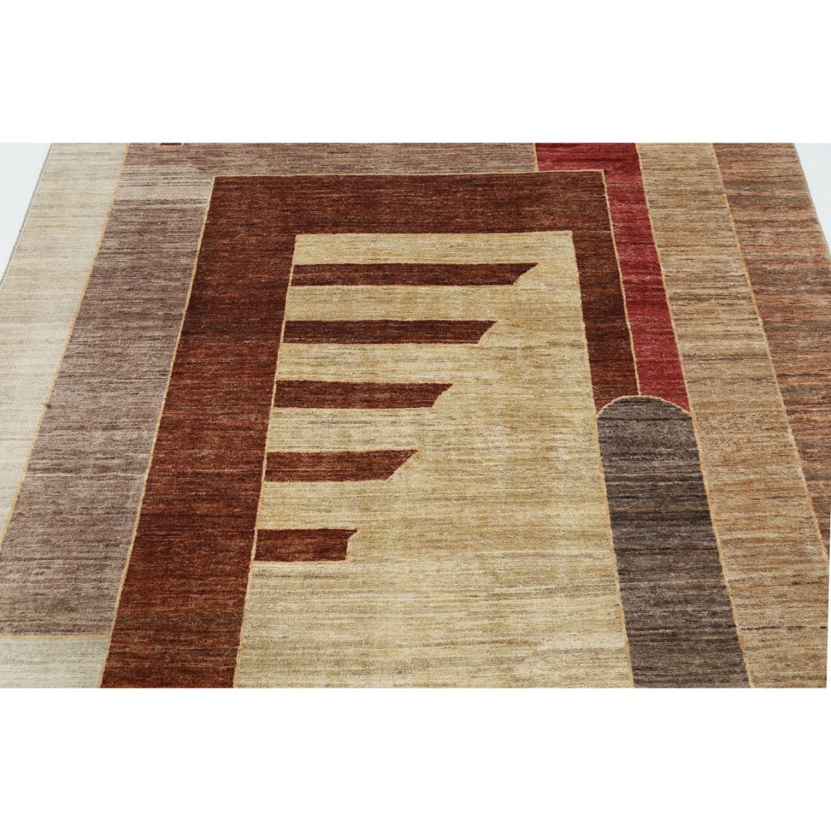 Modcar 6x8 Handmade Double Knotted Washable Wool Rug - Colorful