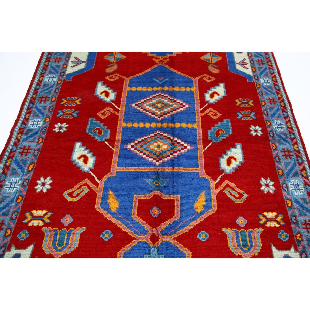 Revival 5x7 Handmade Double Knotted Washable Wool Rug - Colorful