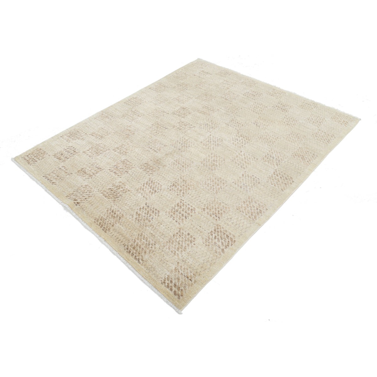 Modcar 5x6 Handmade Double Knotted Washable Wool Rug - Colorful