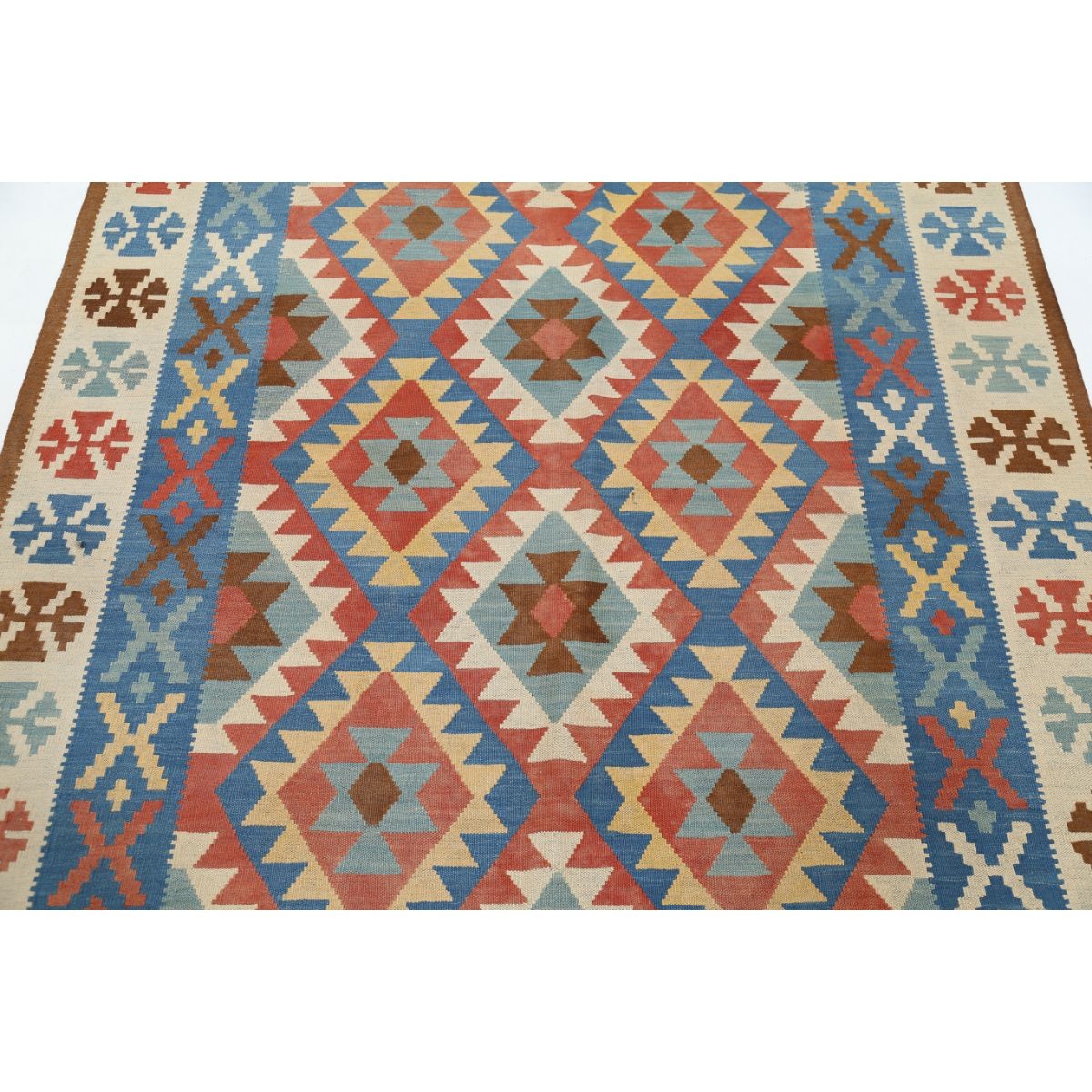 Kafkaas 5x7 Hand Woven Washable Wool Rug - Colorful