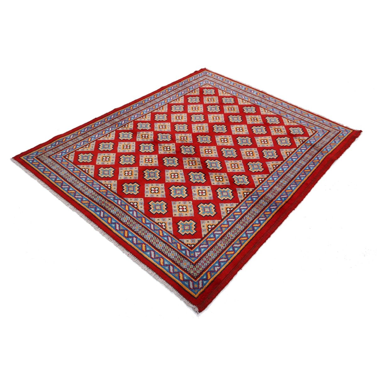 Revival 5x6 Handmade Double Knotted Washable Wool Rug - Colorful