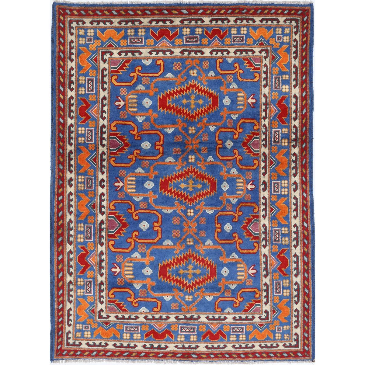 Revival 5x7 Handmade Double Knotted Washable Wool Rug - Colorful