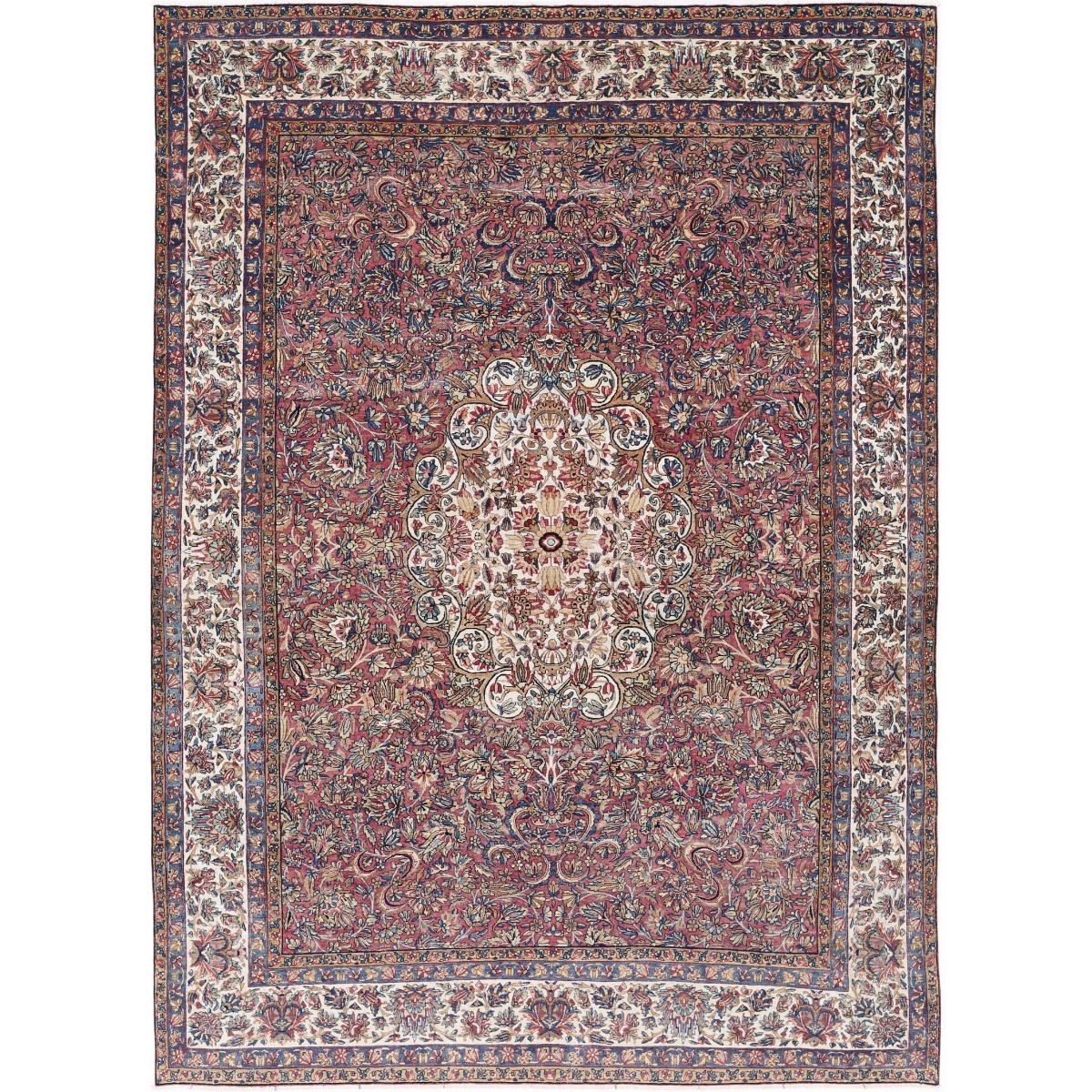 Vintage 9x12 Handmade Double Knotted Washable Wool Rug - Soft Hues