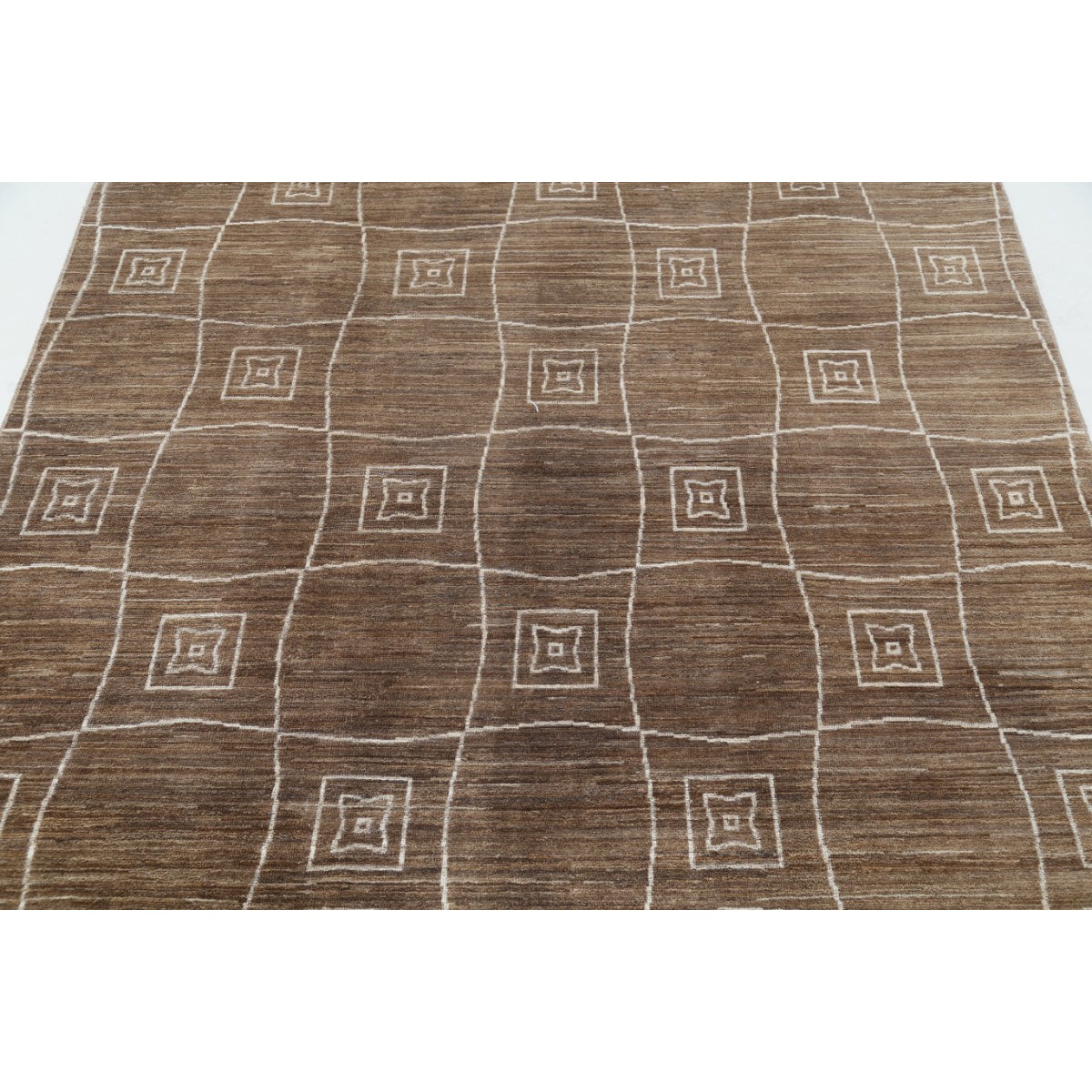 Modcar 6x7 Handmade Double Knotted Washable Wool Rug - Colorful